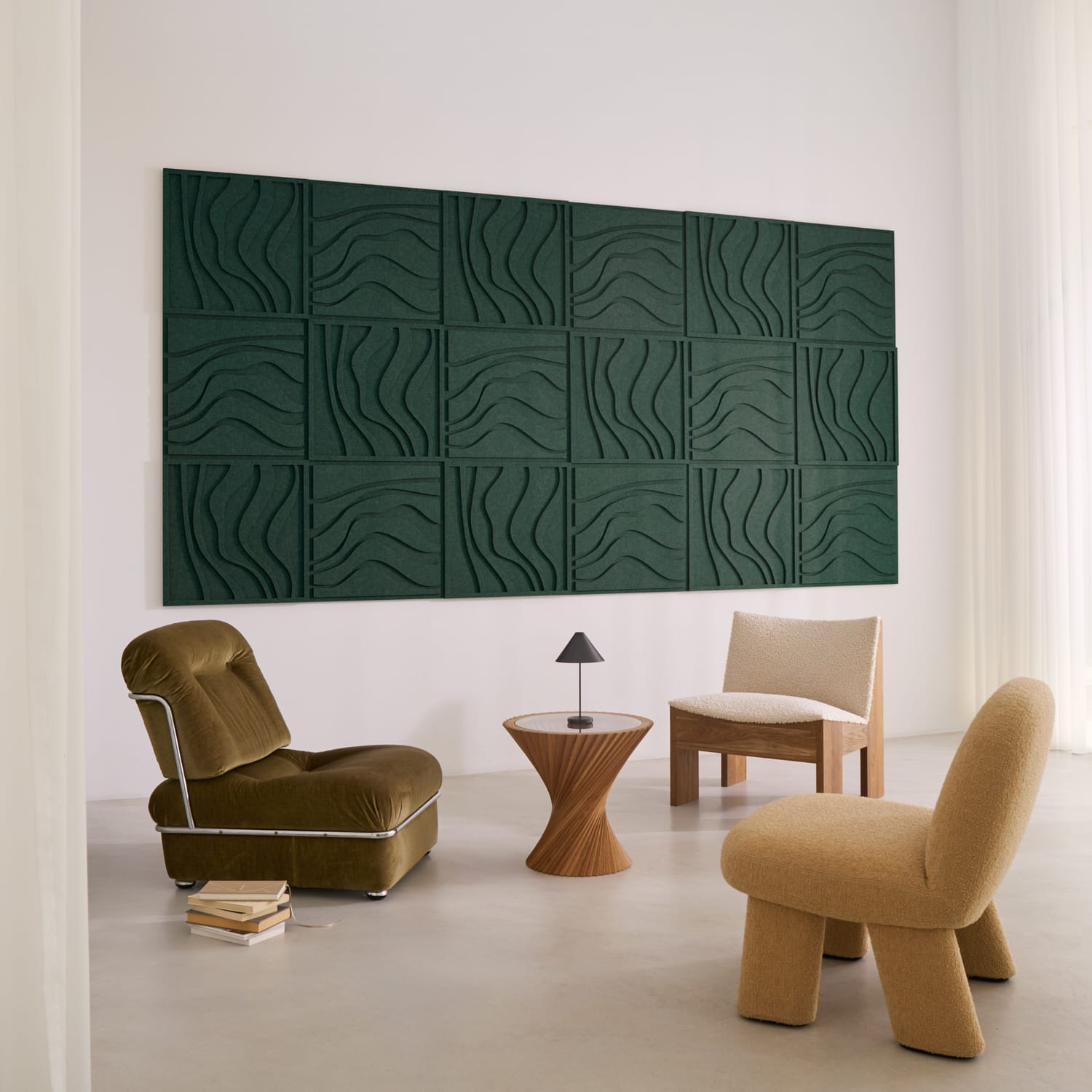 Wave Tile - Petroleum Green