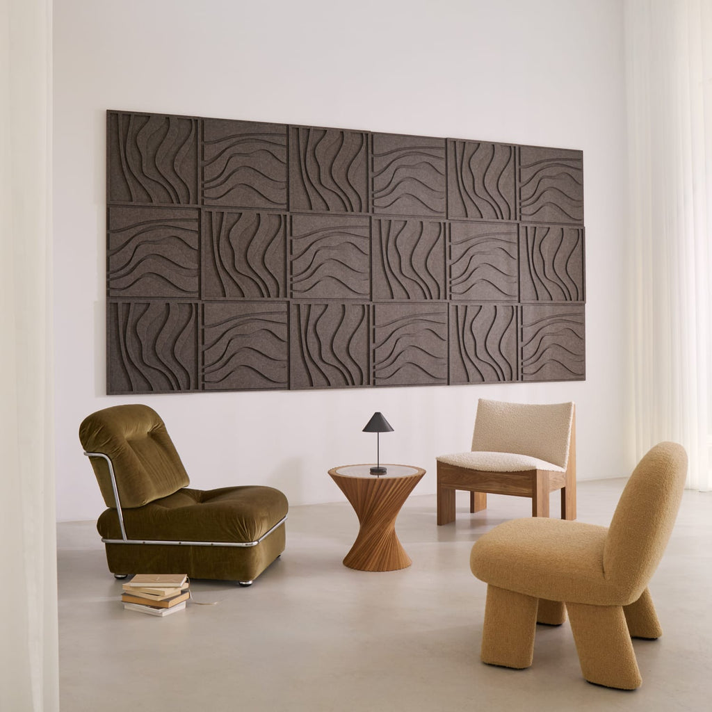 Wave Tile - Warm Grey