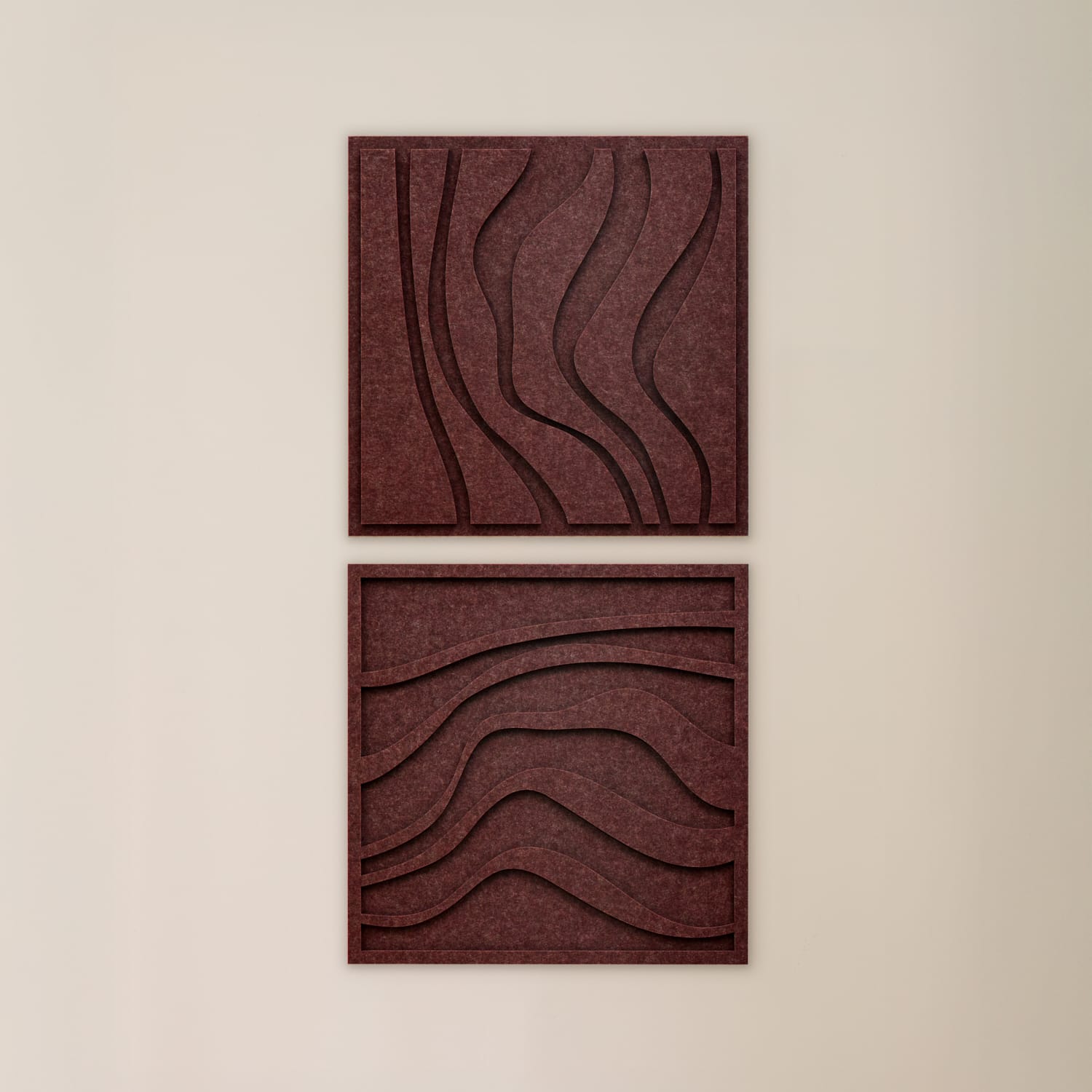 Wave Tile - Reddish Brown