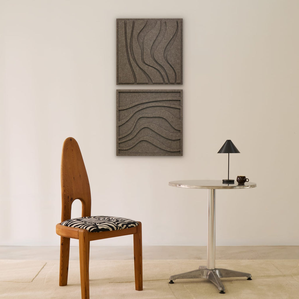 Wave Tile - Warm Grey