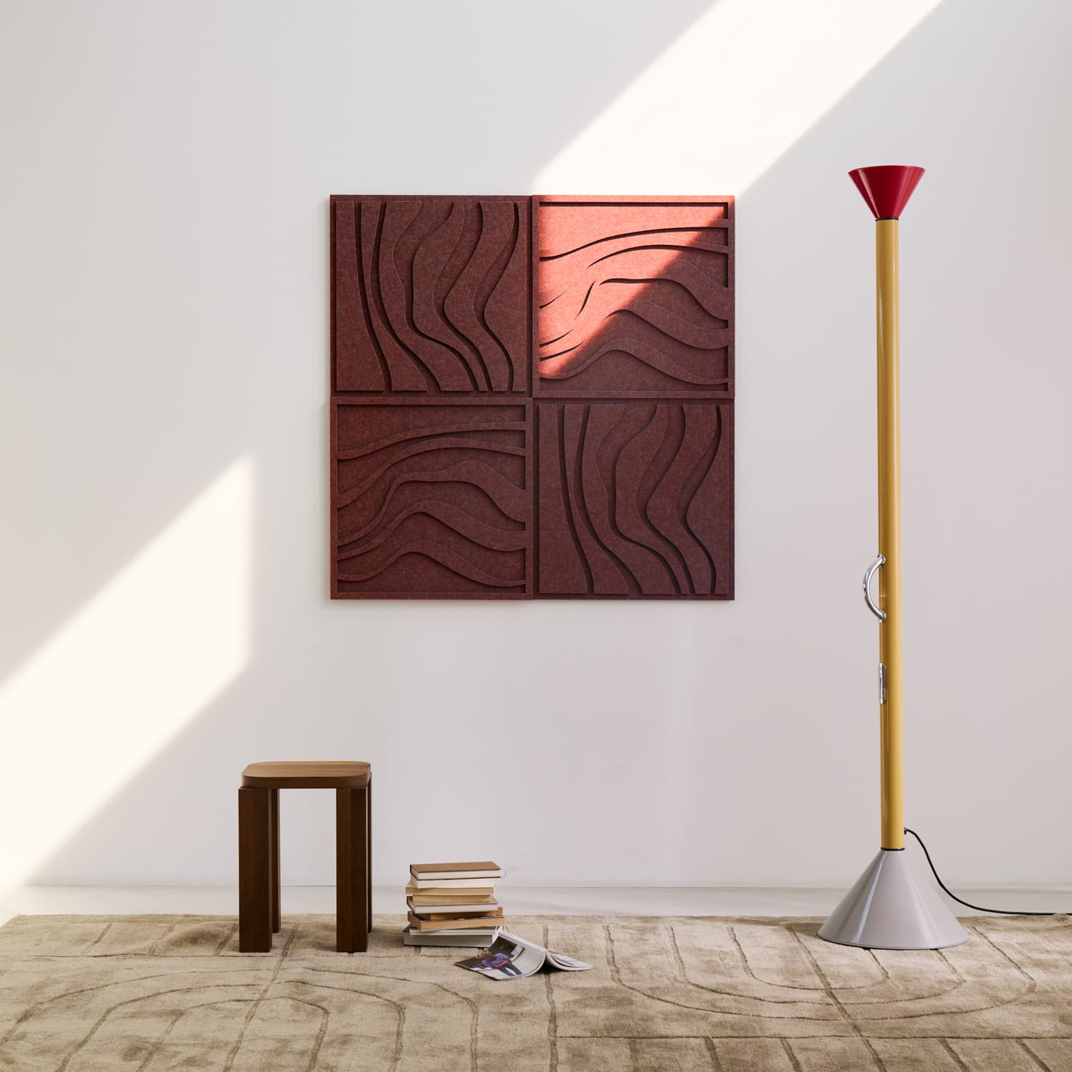 Wave Tile - Reddish Brown