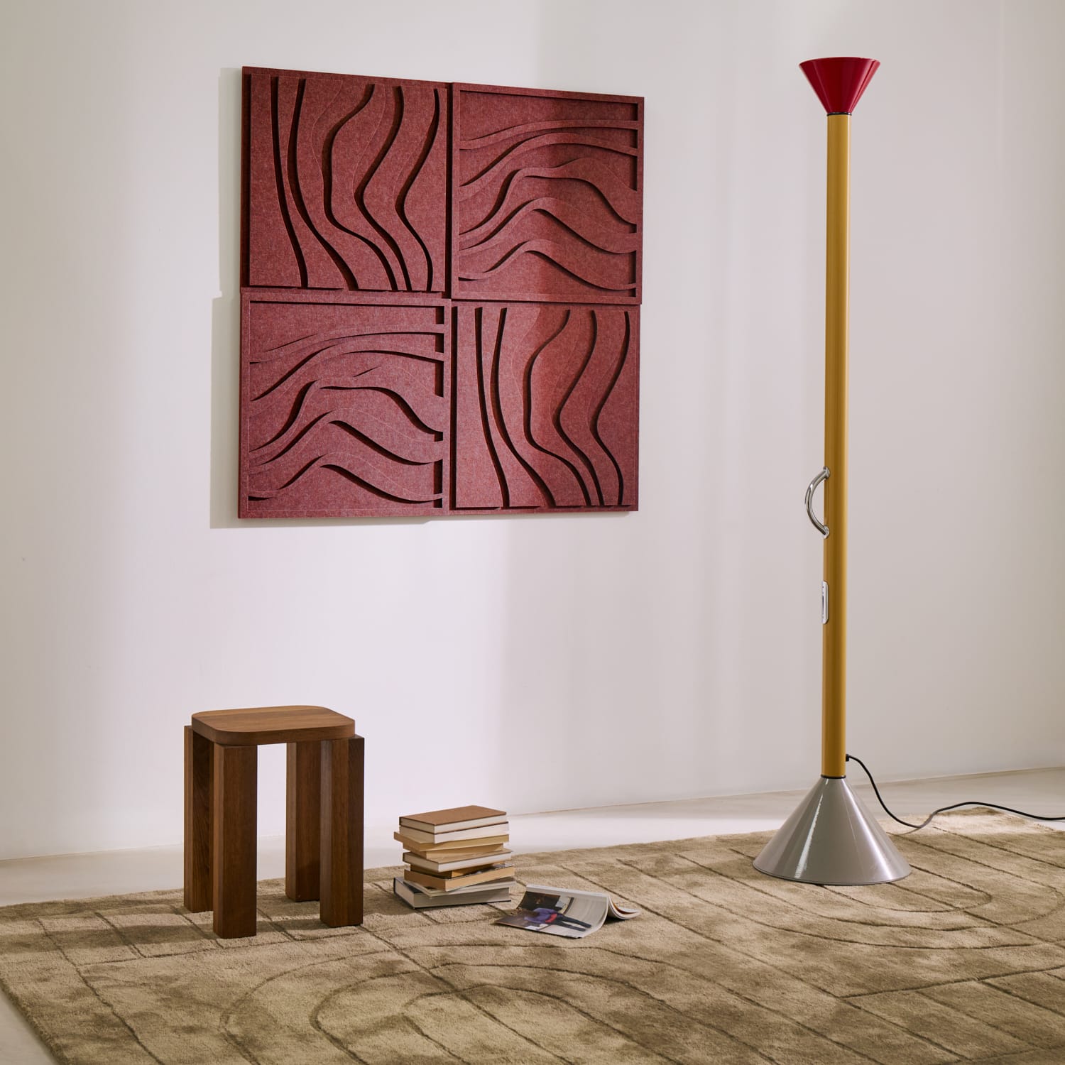 Wave Tile - Reddish Brown