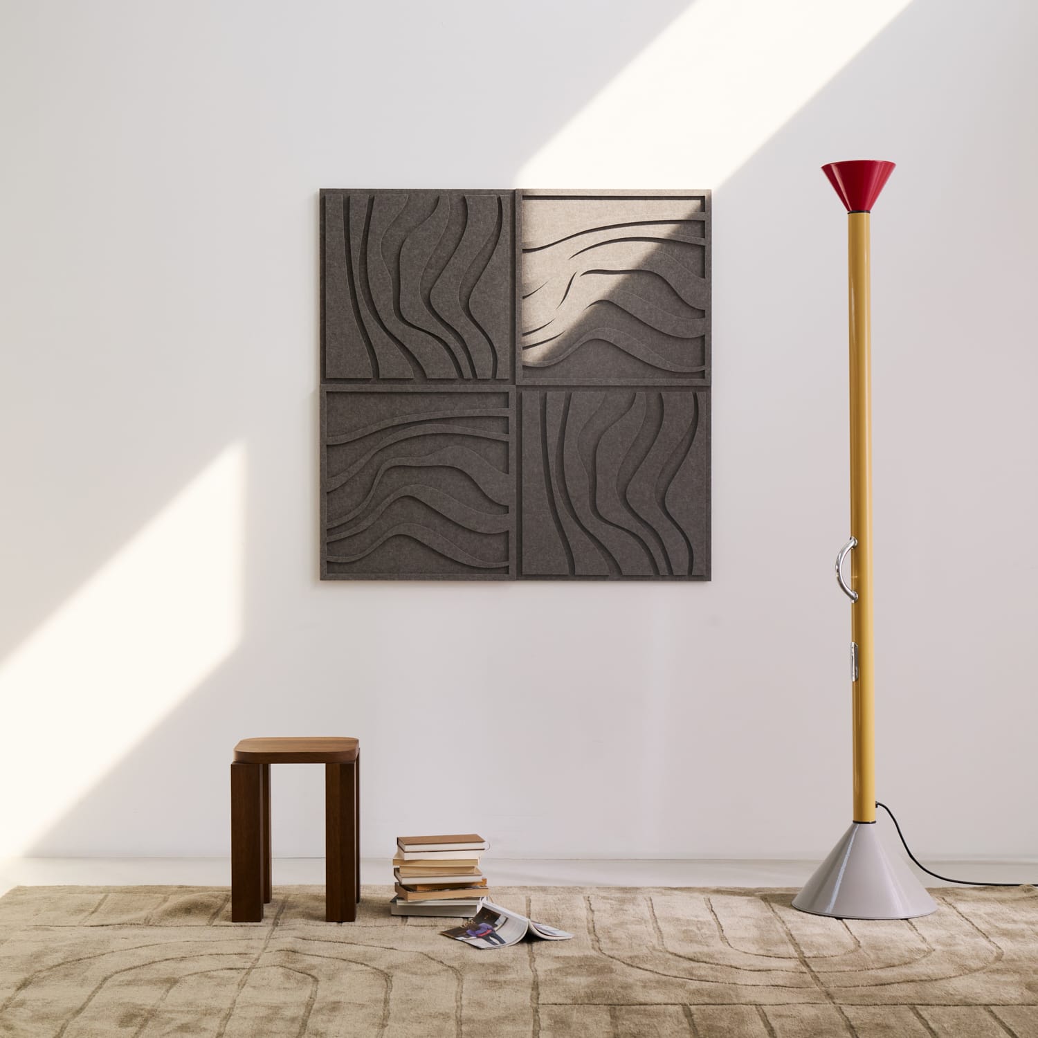 Wave Tile - Warm Grey