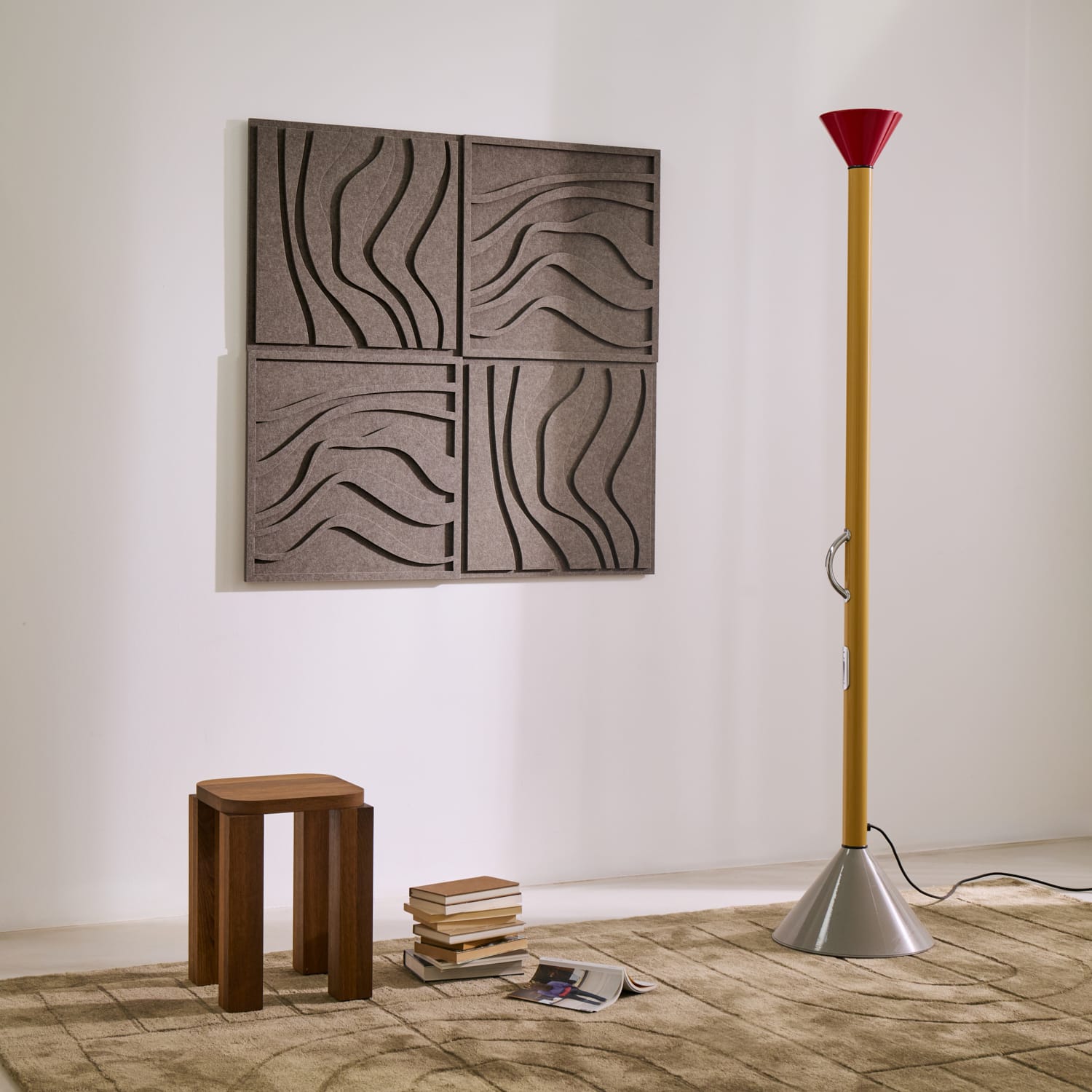 Wave Tile - Warm Grey