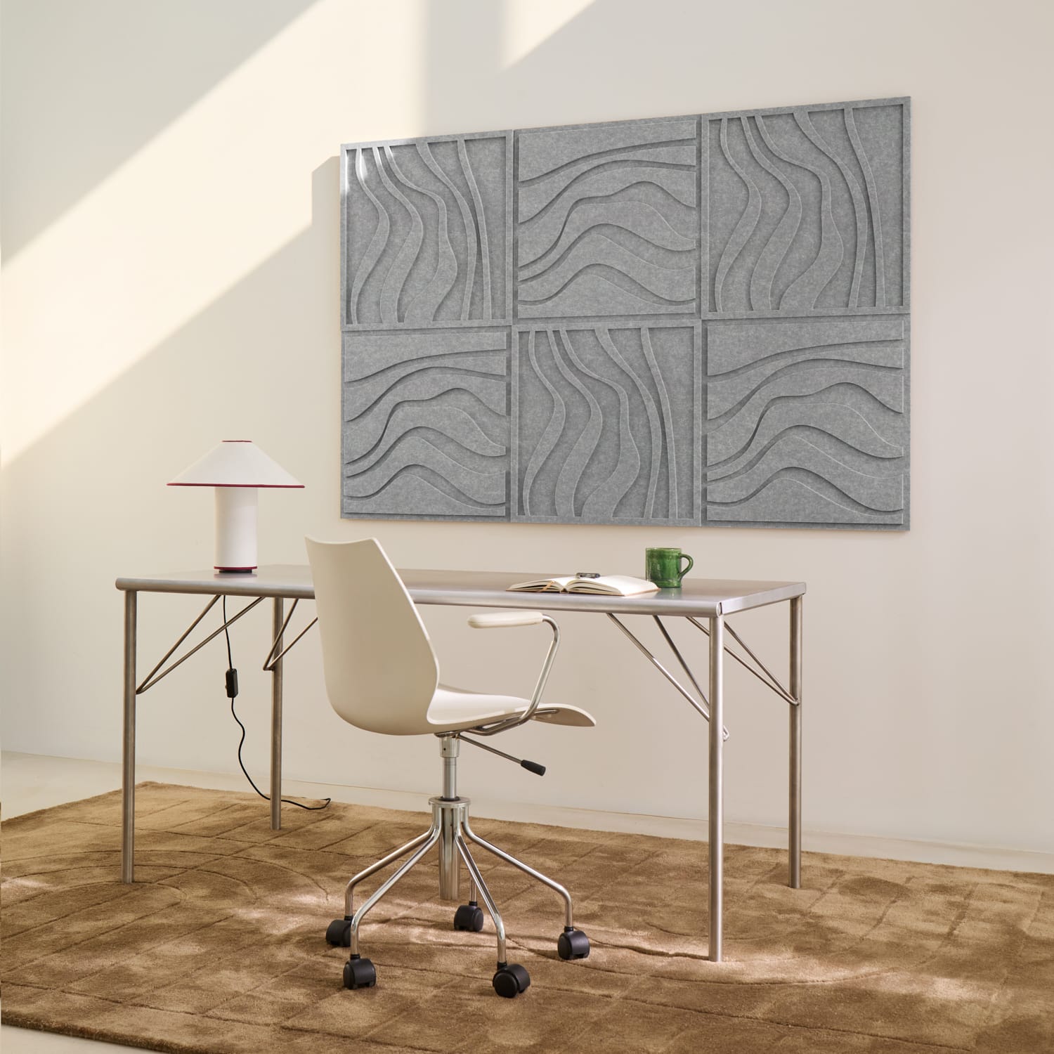 Wave Tile - Cloudy Grey