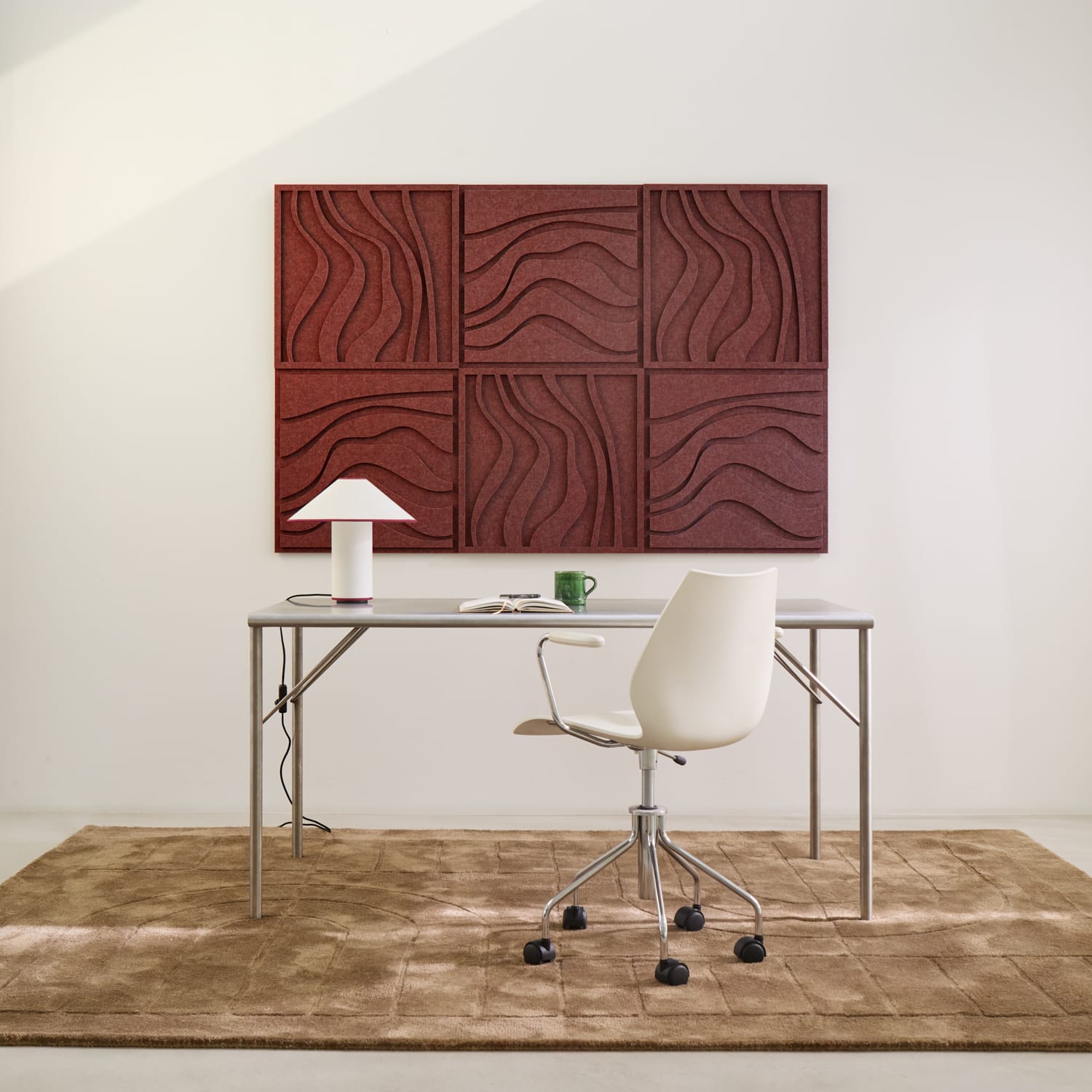 Wave Tile - Reddish Brown