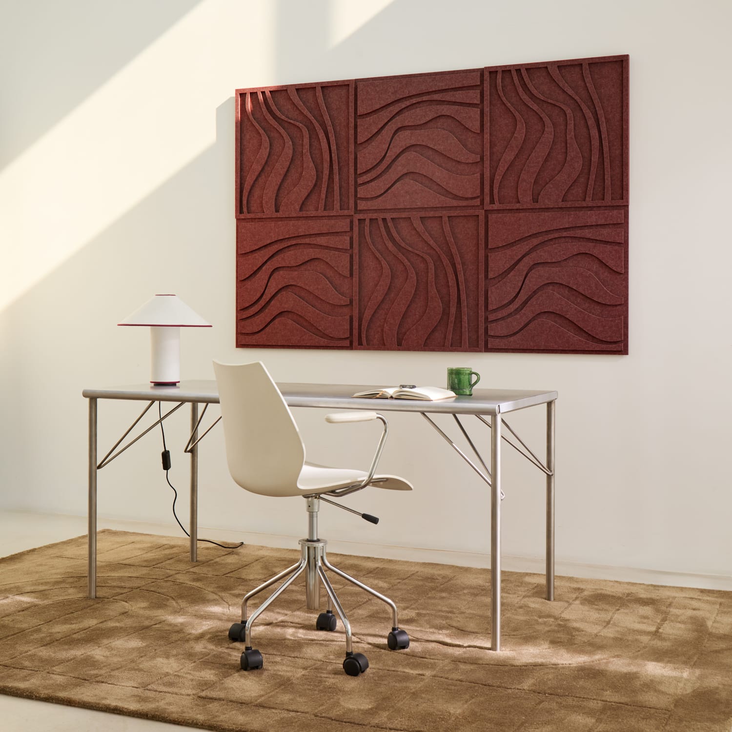 Wave Tile - Reddish Brown