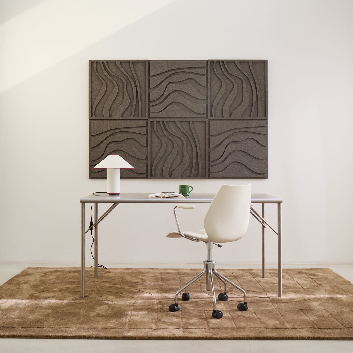 Wave Tile - Warm Grey