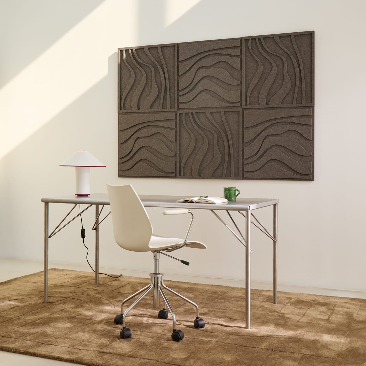 Wave Tile - Warm Grey