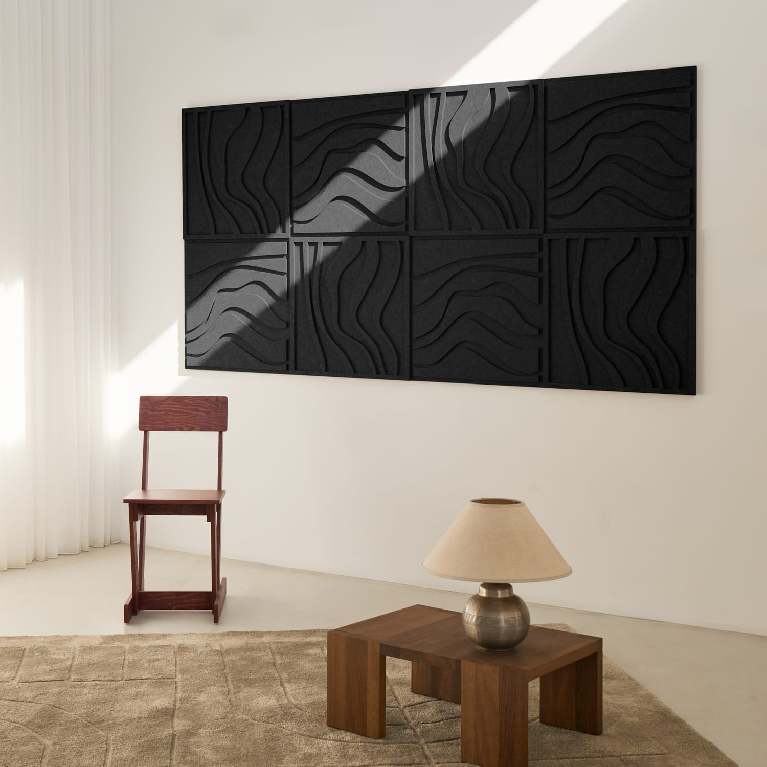 Wave Tile - Night Black