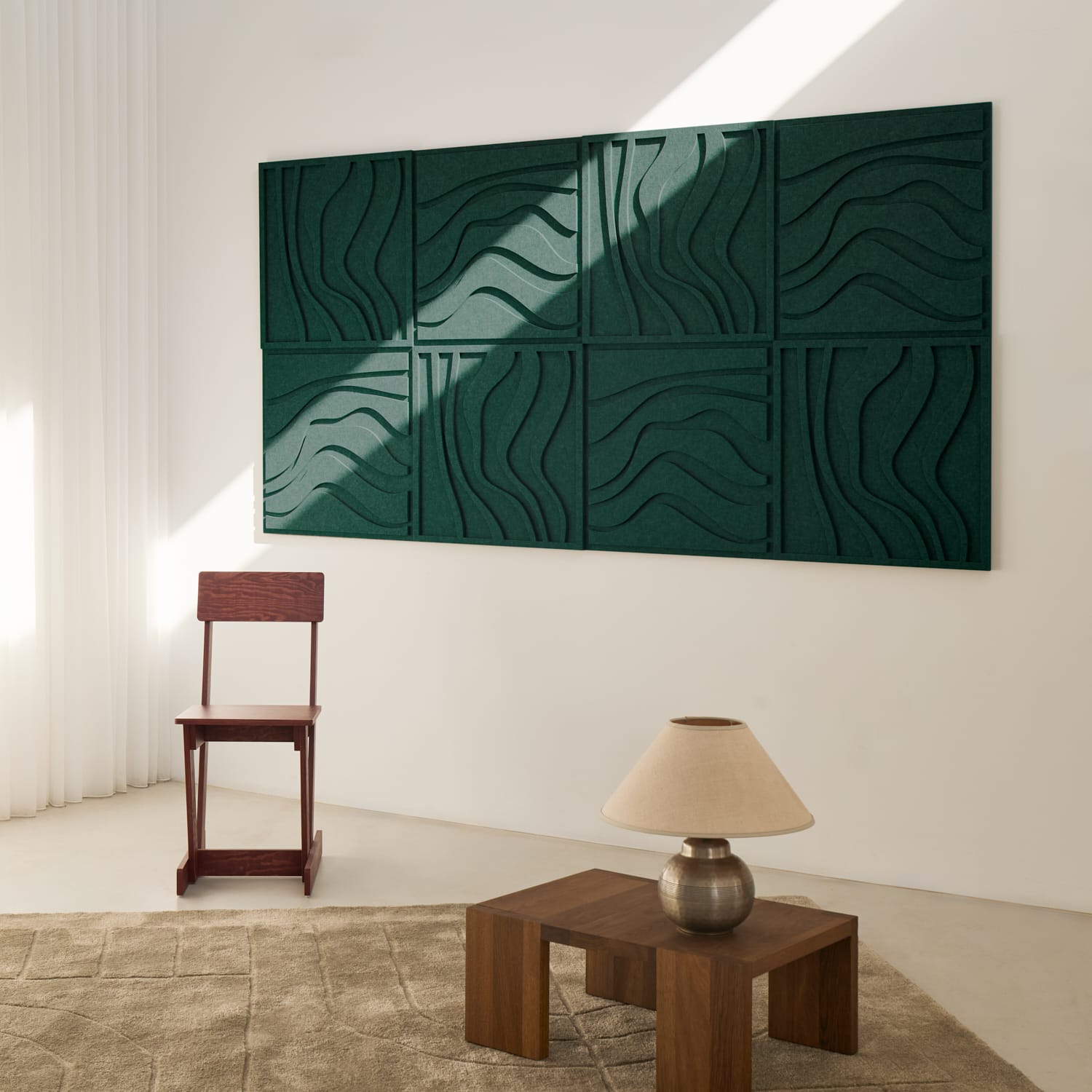 Wave Tile - Petroleum Green