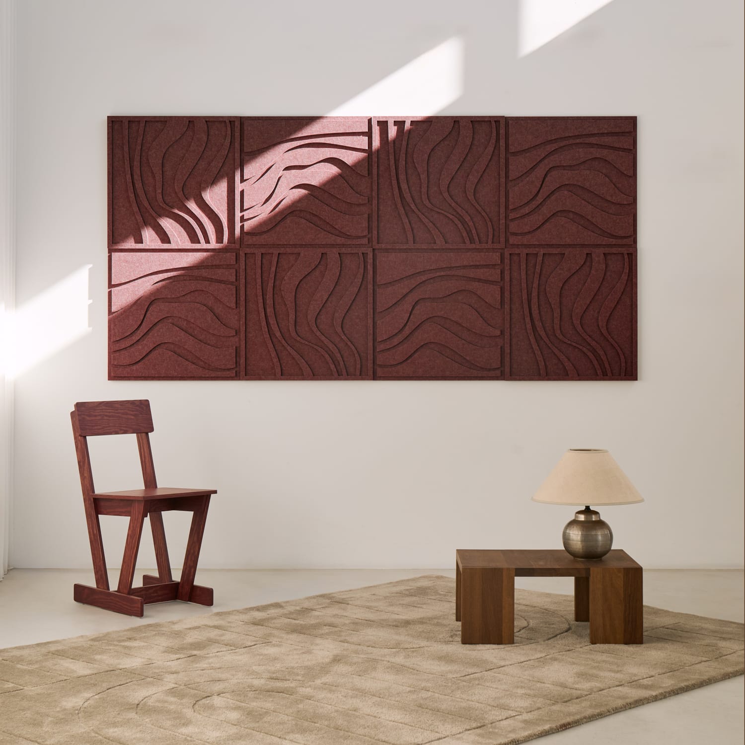 Wave Tile - Reddish Brown