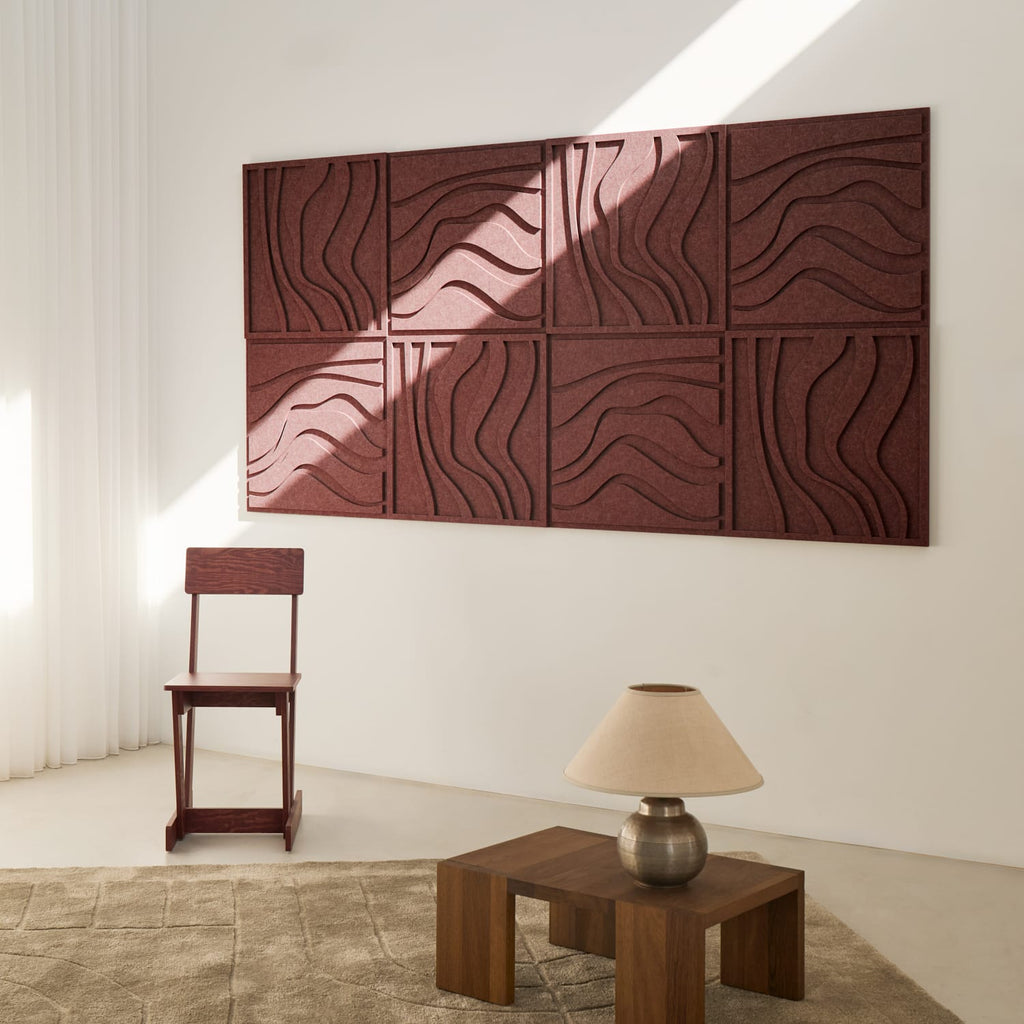 Wave Tile - Reddish Brown